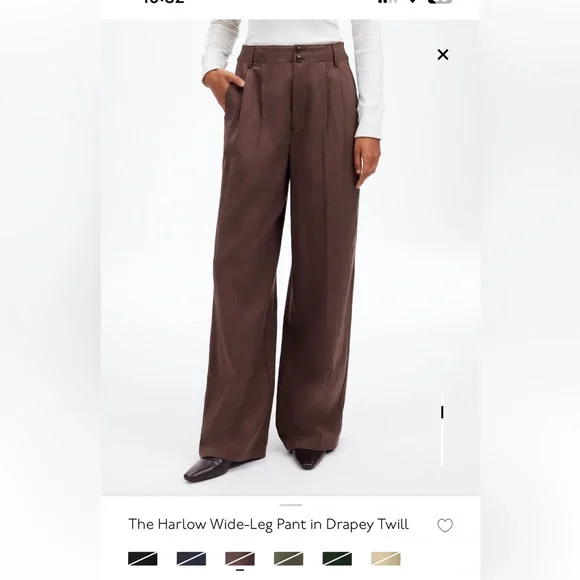 Harlow Wide Leg Pant in Drapey Twill - Madewell - Picture 2 of 6